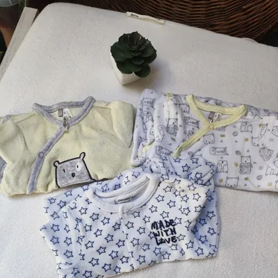Lot de 3 pyjamas hiver tout doux mixte - Taille 1 mois - Orchestra